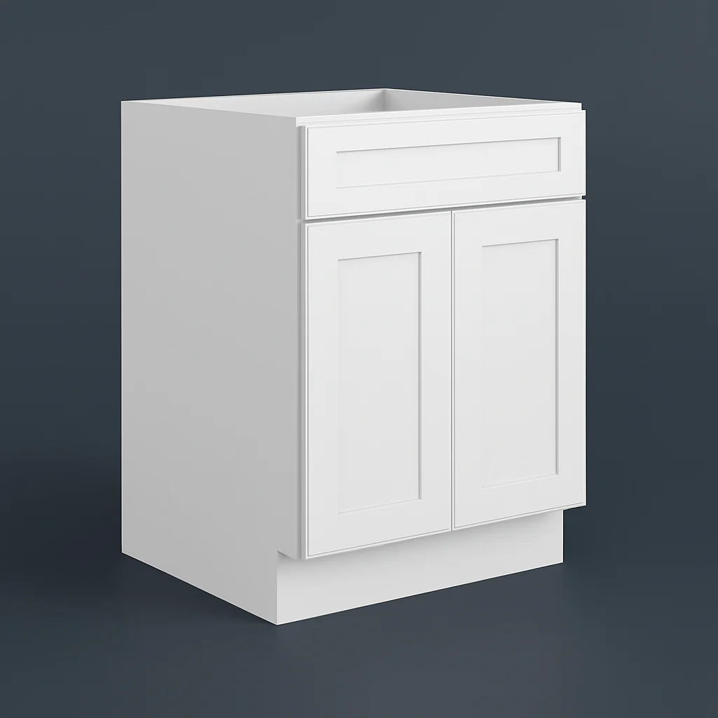 HOMLUX Ready-to-Assemble Drawer Base Kitchen Cabinet in Shaker White