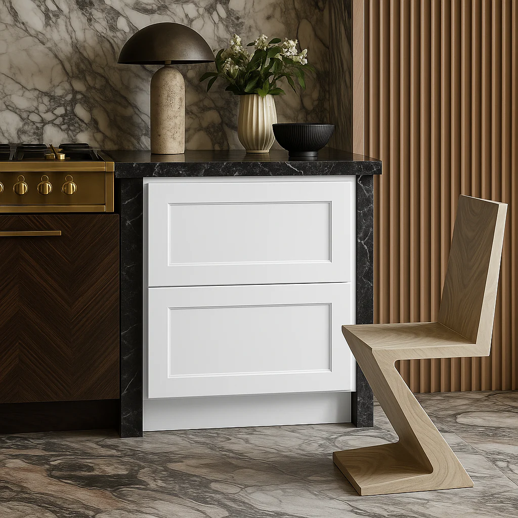 HOMLUX Ready to Assemble Drawer Base Kitchen Cabinet in Shaker White - Image 3