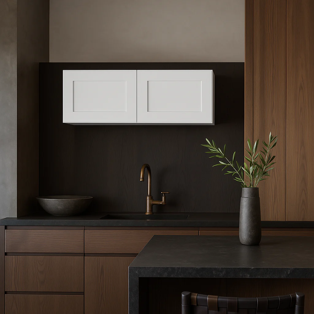 HOMLUX Ready to Assemble Shaker White Wall Cabinet - 36 in. W x 24 in. D x 12 in. H - Image 2