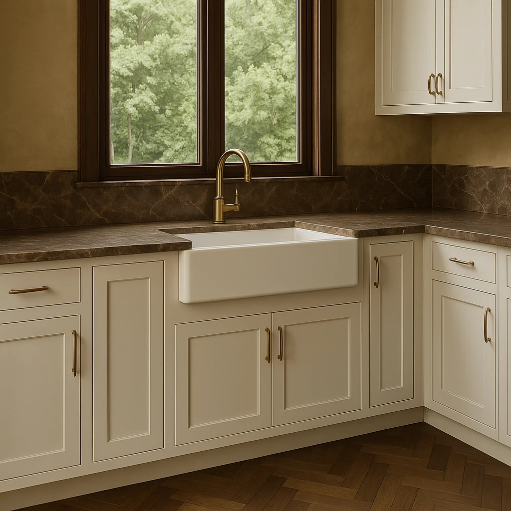 HOMLUX Shaker White Farm Sink Base Cabinet - Ready to Assemble - Image 3
