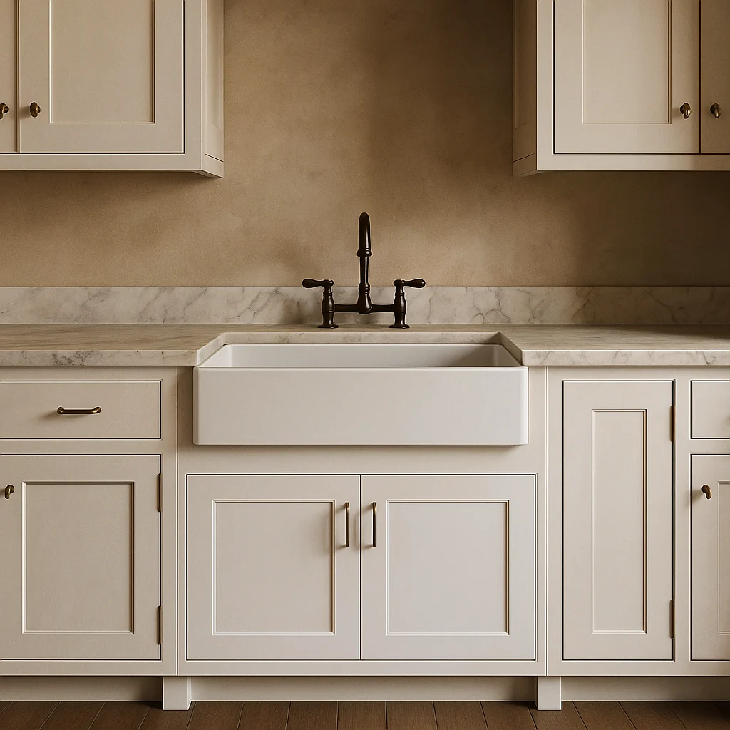 HOMLUX Shaker White Farm Sink Base Cabinet - Ready to Assemble - Image 4