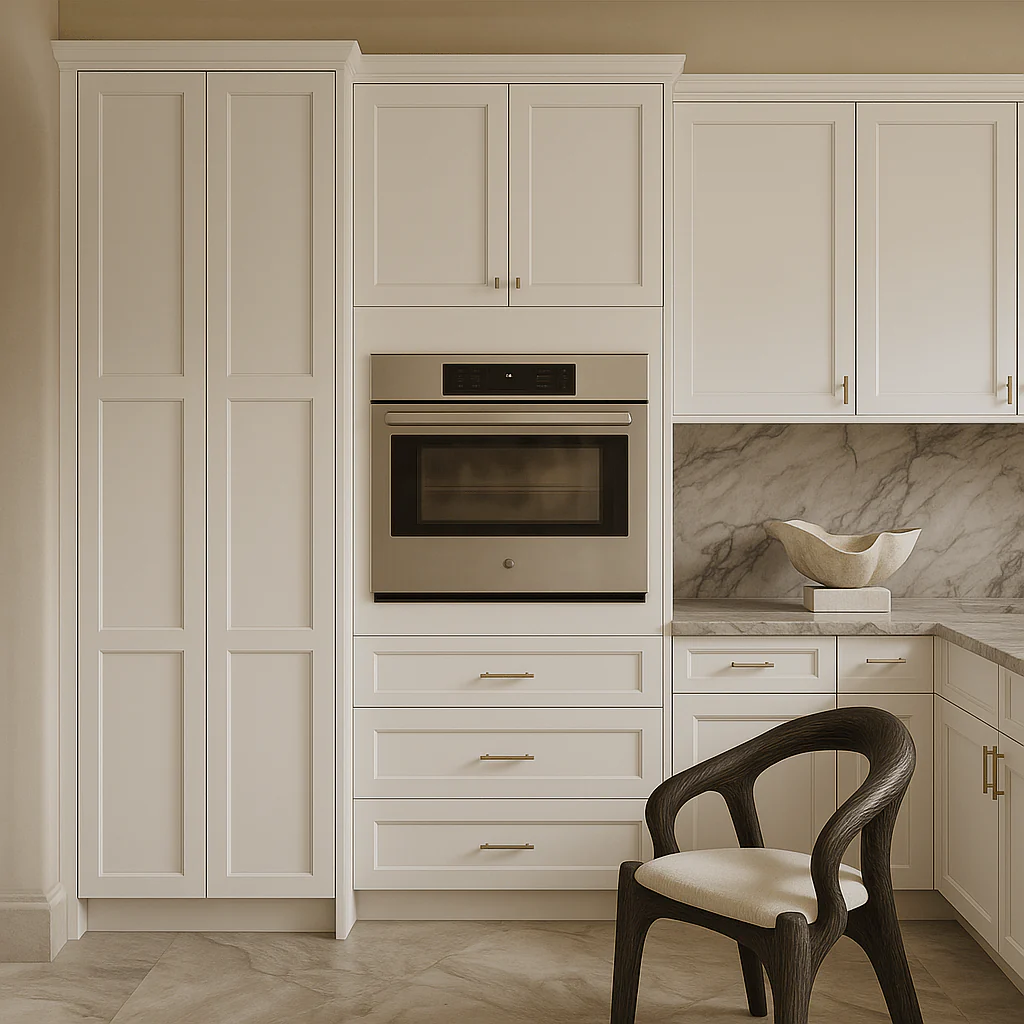 HOMLUX Shaker White Ready-to-Assemble Utility Cabinet, 24x24x90 Inches - Image 3