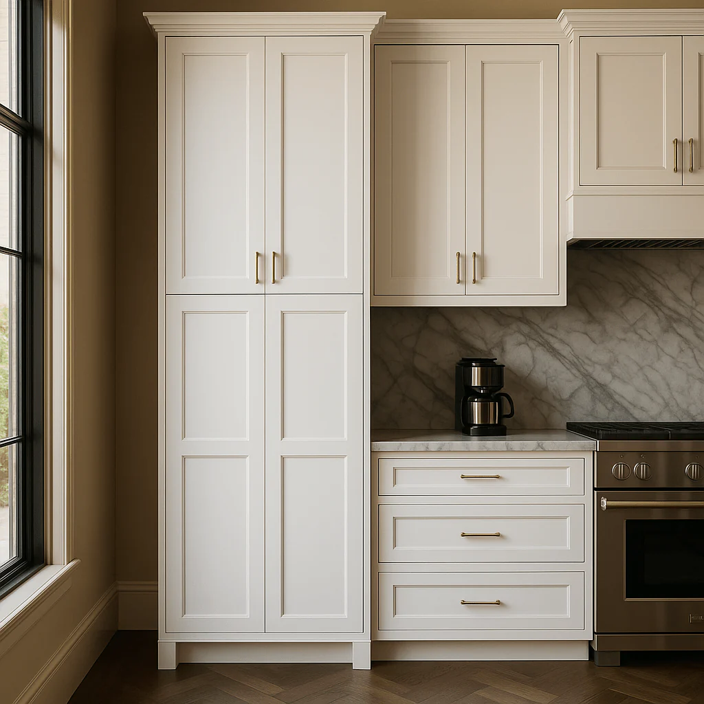 HOMLUX Shaker White Ready-to-Assemble Utility Cabinet, 24x24x90 Inches - Image 4