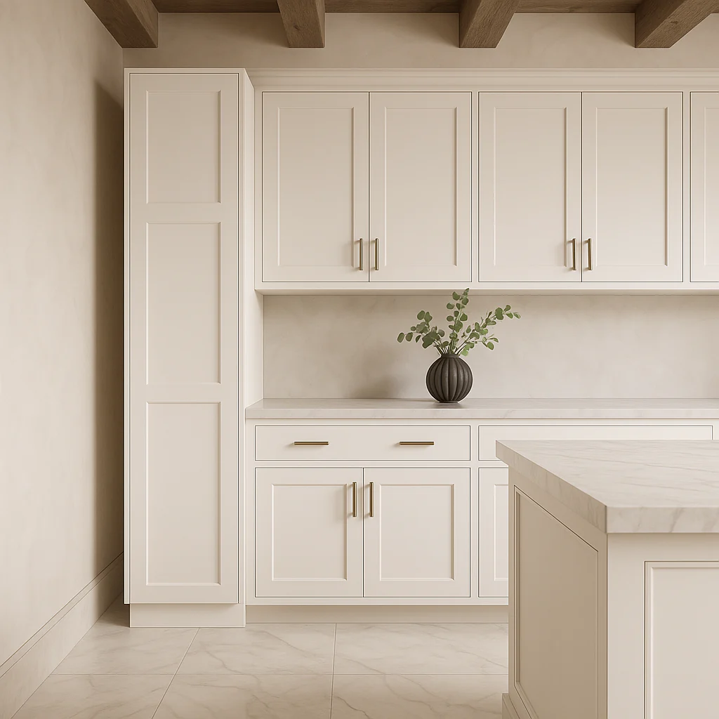 HOMLUX Shaker White Ready-to-Assemble Utility Kitchen Cabinet, 18x24x84 Inches - Image 3
