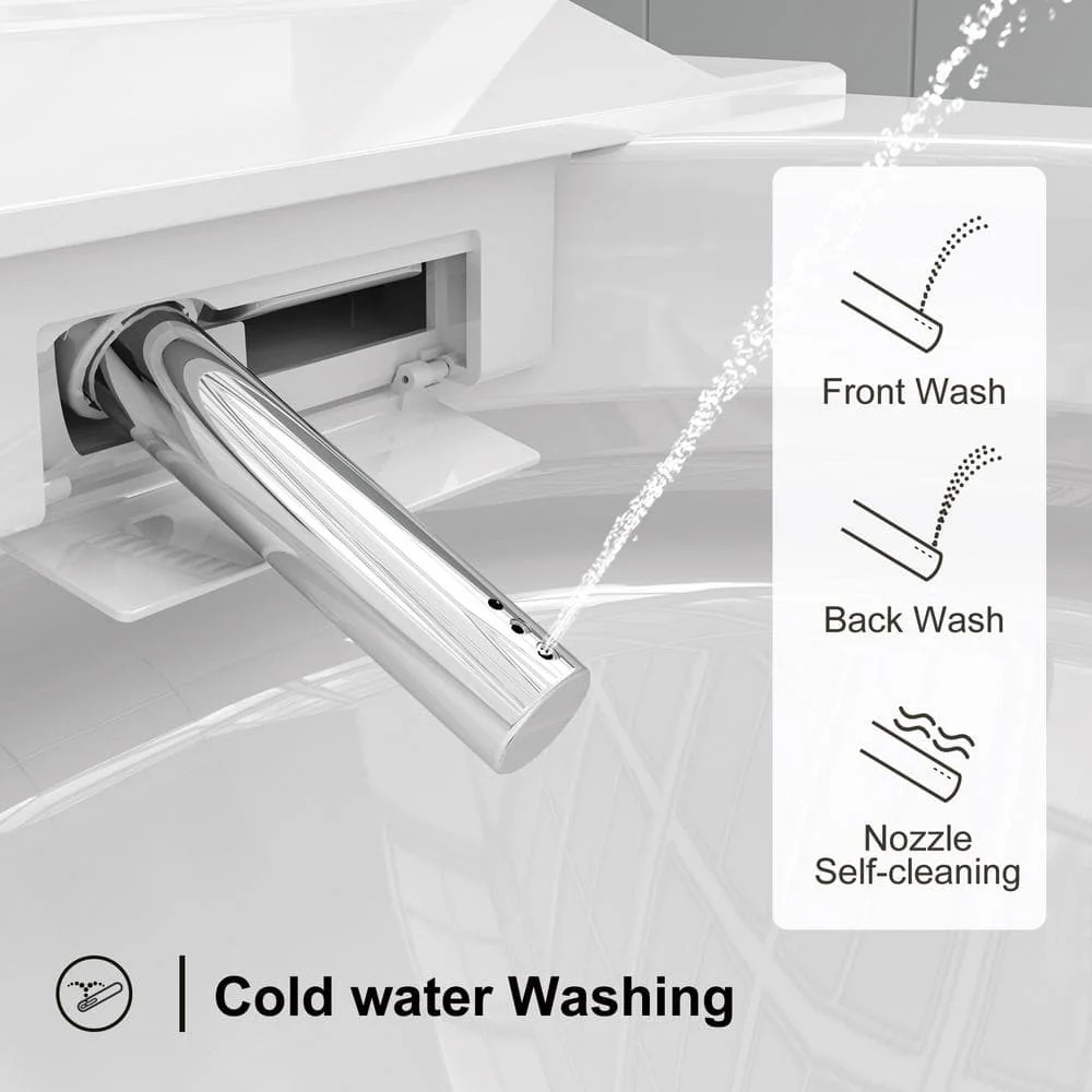 HOROW 1.27 GPF Tankless Elongated Smart Bidet Toilet with ADA Seat Height - Image 2