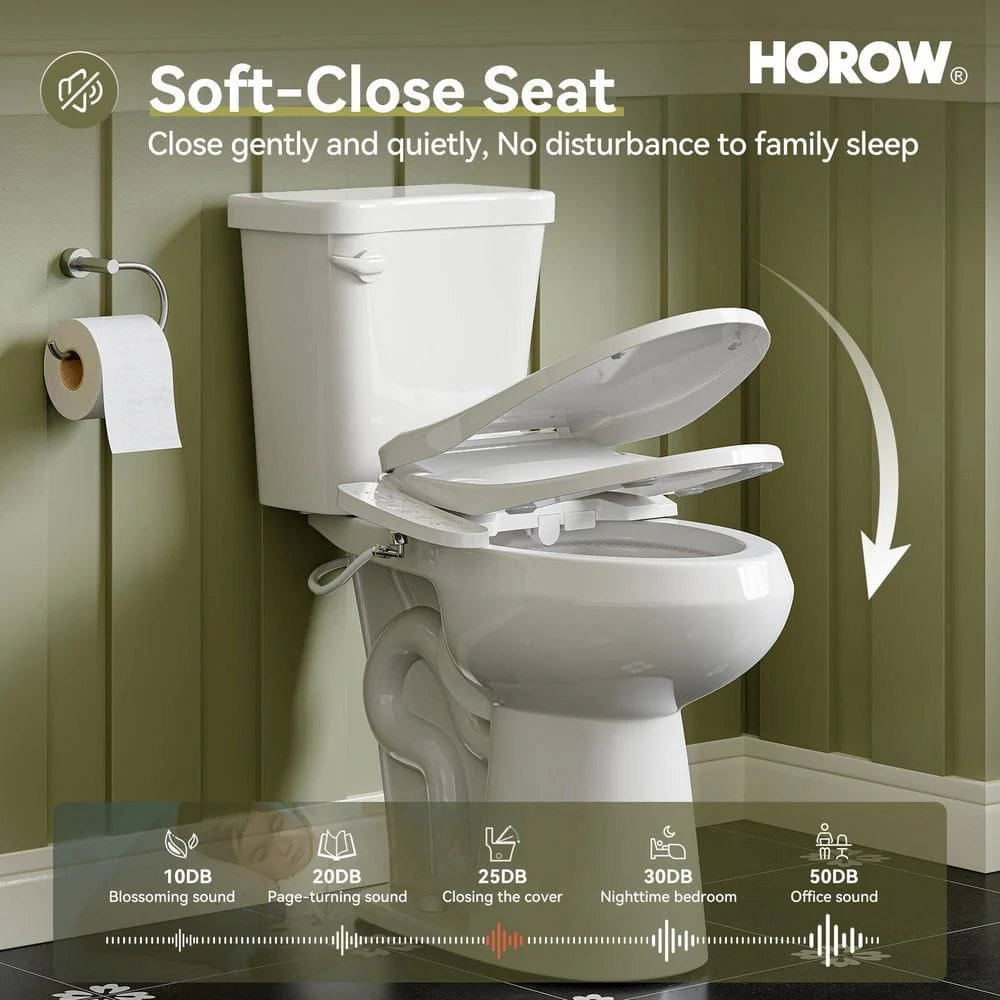 HOROW 19 in. Tall High-Efficiency Smart Bidet Toilet - 1.28 GPF - Image 10