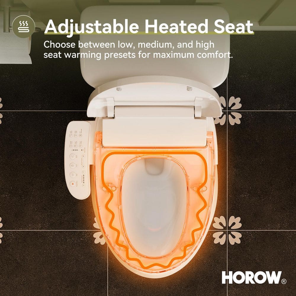 HOROW 19 in. Tall High-Efficiency Smart Bidet Toilet - 1.28 GPF - Image 7