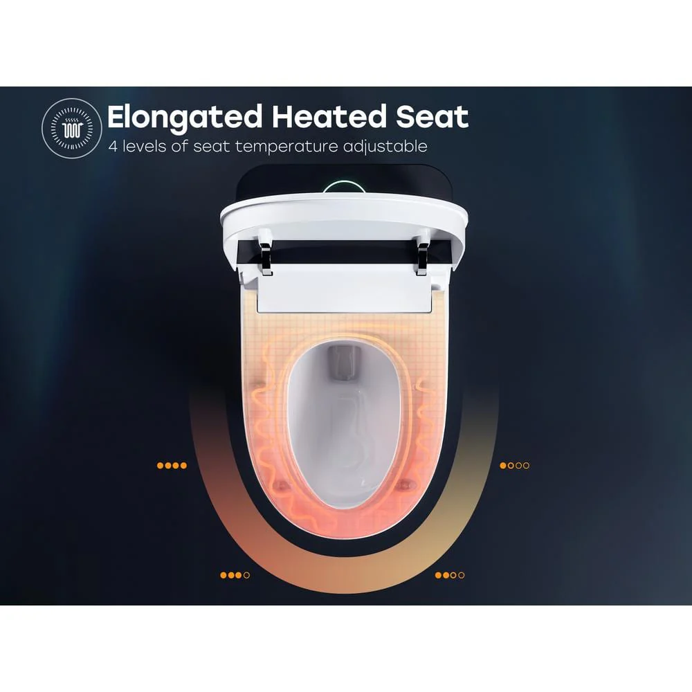 HOROW ADA Height Elongated Smart Bidet Toilet in White with Advanced Features - Image 9