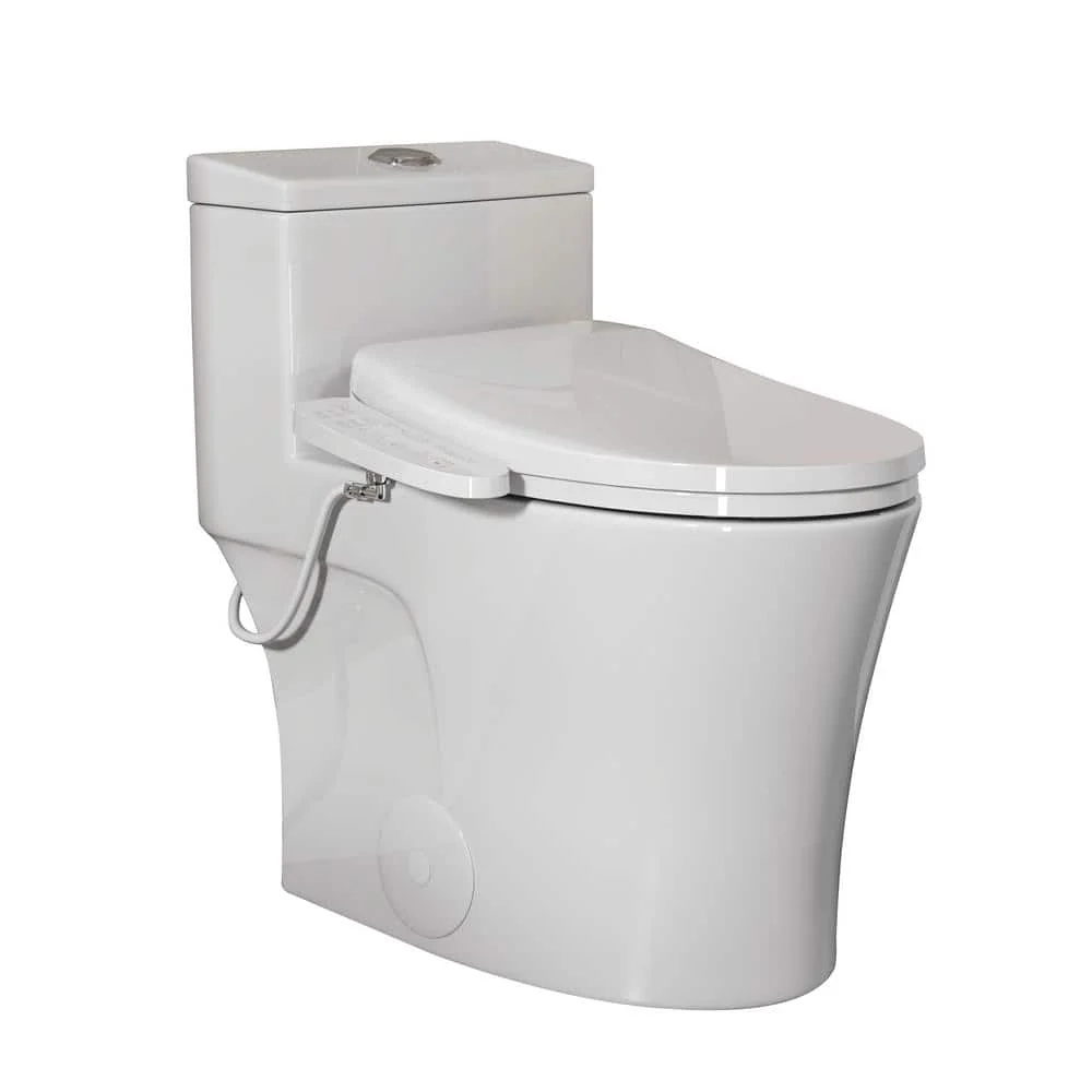 HOROW Dual Flush Elongated Smart Bidet Toilet - White