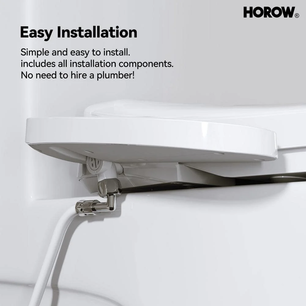 HOROW Dual Flush Elongated Smart Bidet Toilet - White - Image 9