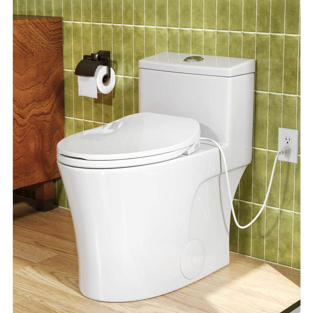HOROW Elongated ADA Chair Height Bidet Toilet Combo with Electric Seat and Night Light - Image 3