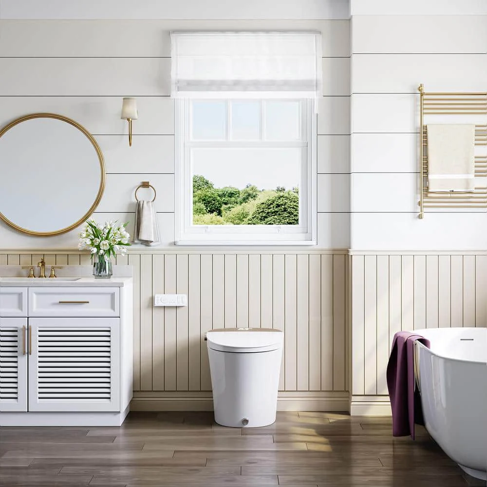 HOROW Elongated Smart Bidet Toilet with Rose Gold Backlid - Model HR-Y9 - Image 2