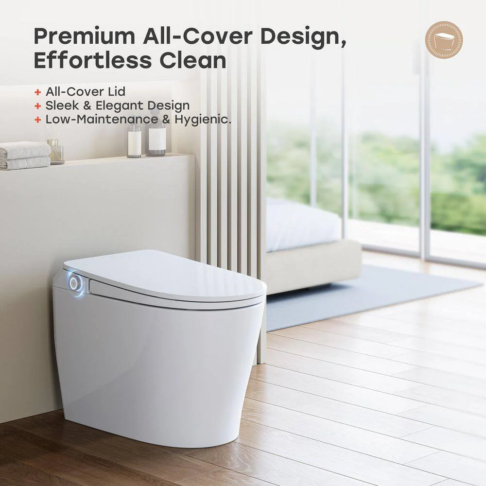 HOROW Elongated Smart Toilet 1.1 GPF with Heated Seat, Auto Flush, and Night Light - Image 10