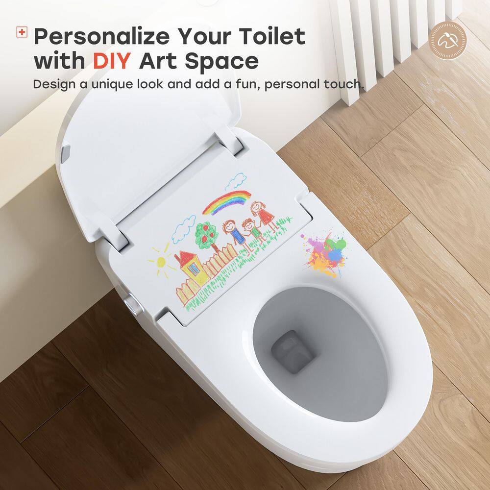 HOROW Elongated Smart Toilet 1.1 GPF with Heated Seat, Auto Flush, and Night Light - Image 2