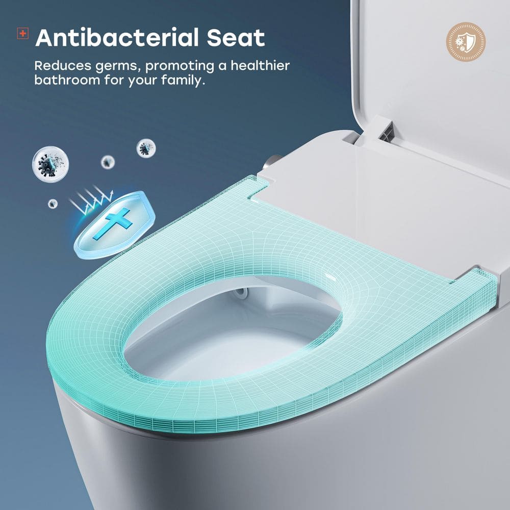 HOROW Elongated Smart Toilet 1.1 GPF with Heated Seat, Auto Flush, and Night Light - Image 7