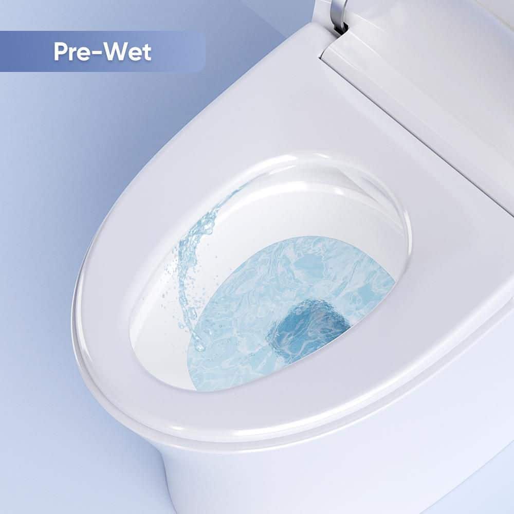 HOROW Elongated Smart Toilet Bidet with Auto Features and Remote - White - Image 10