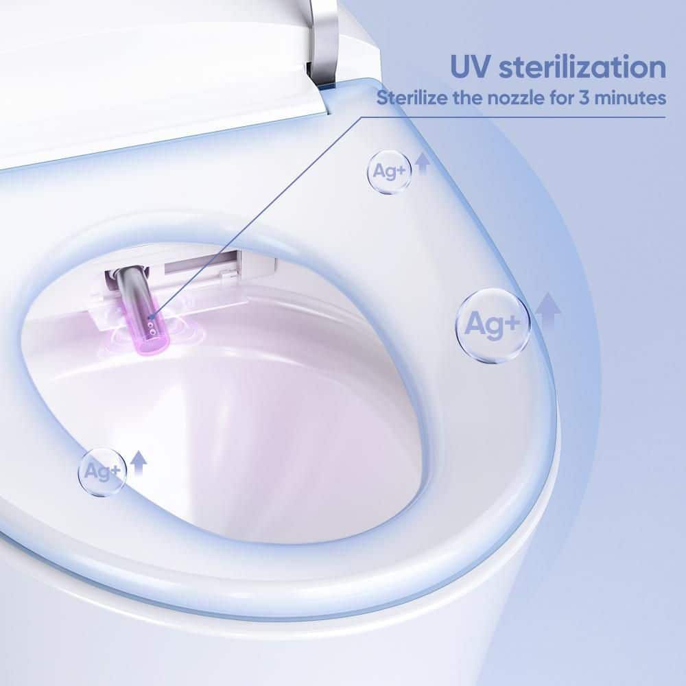 HOROW Elongated Smart Toilet Bidet with Auto Features and Remote - White - Image 7