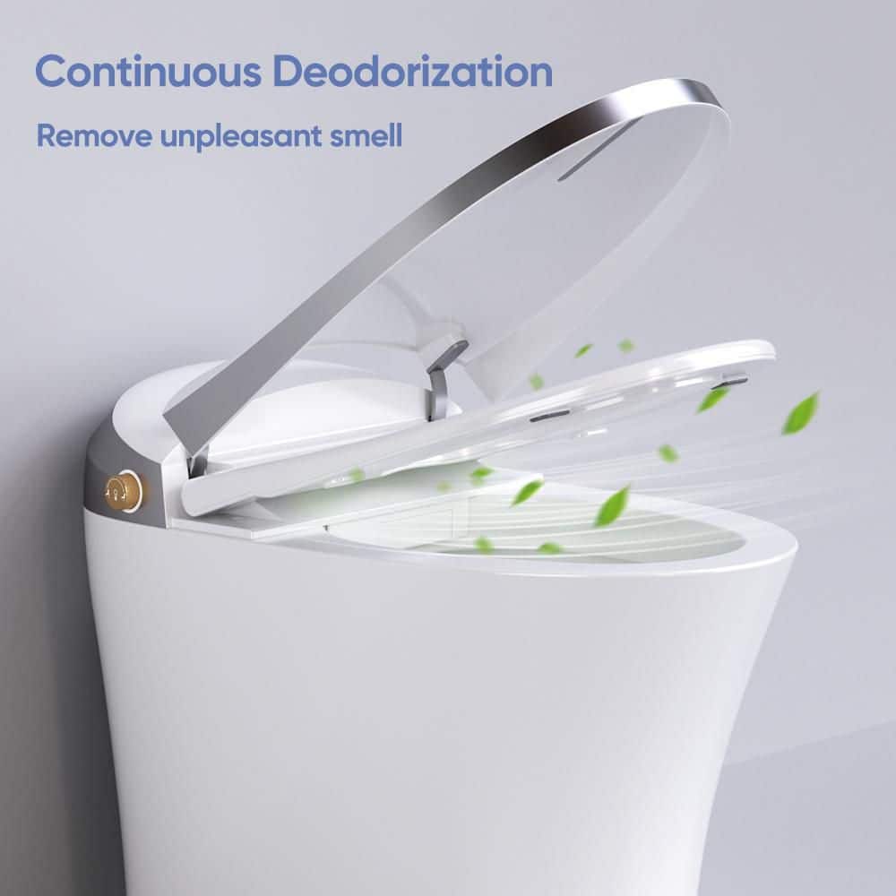 HOROW Elongated Smart Toilet Bidet with Auto Features and Remote - White - Image 8