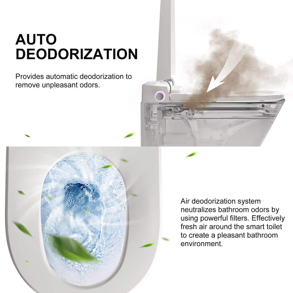 HOROW HR-WH10 Elongated Wall-Hung Smart Bidet Toilet with Remote - Image 8