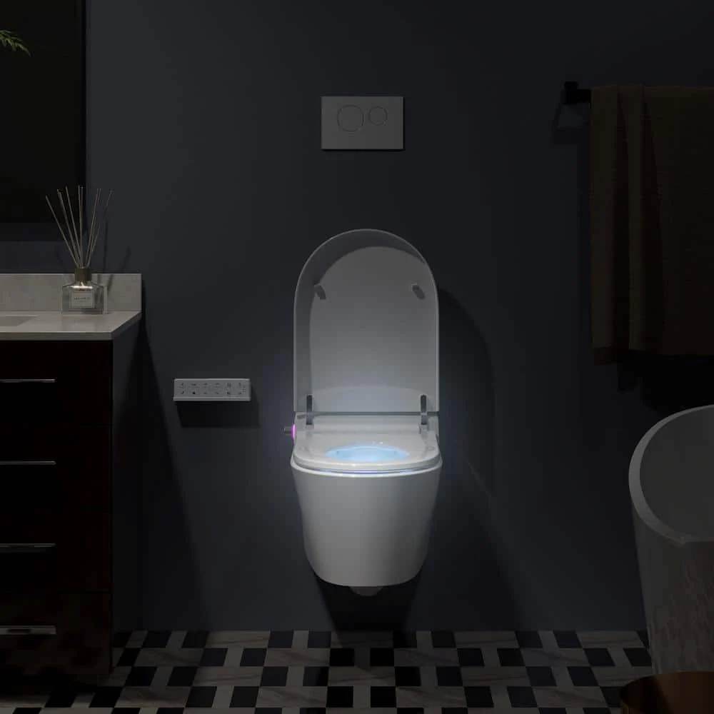 HOROW HR-WH10 Elongated Wall-Hung Smart Bidet Toilet with Remote - Image 9