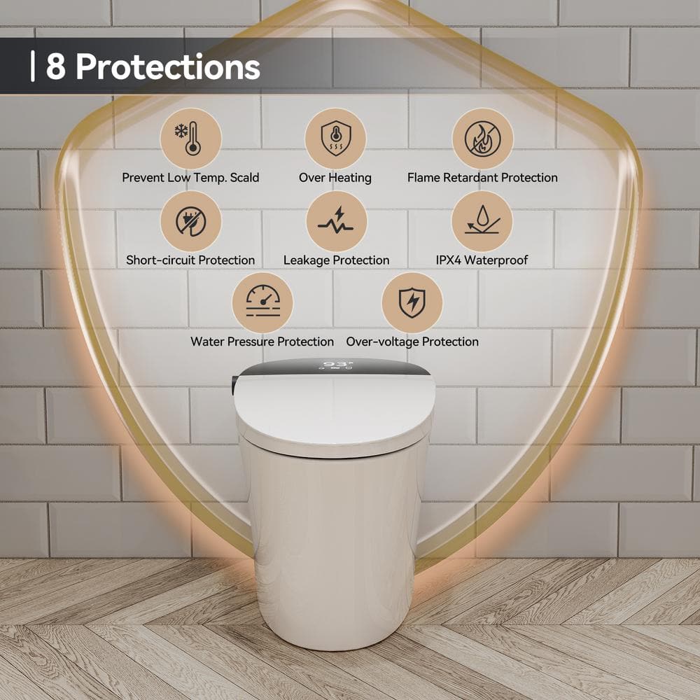 HOROW HR-Y8 1.11 GPF Smart Toilet Bidet with UV Light and Auto Flush - Image 10