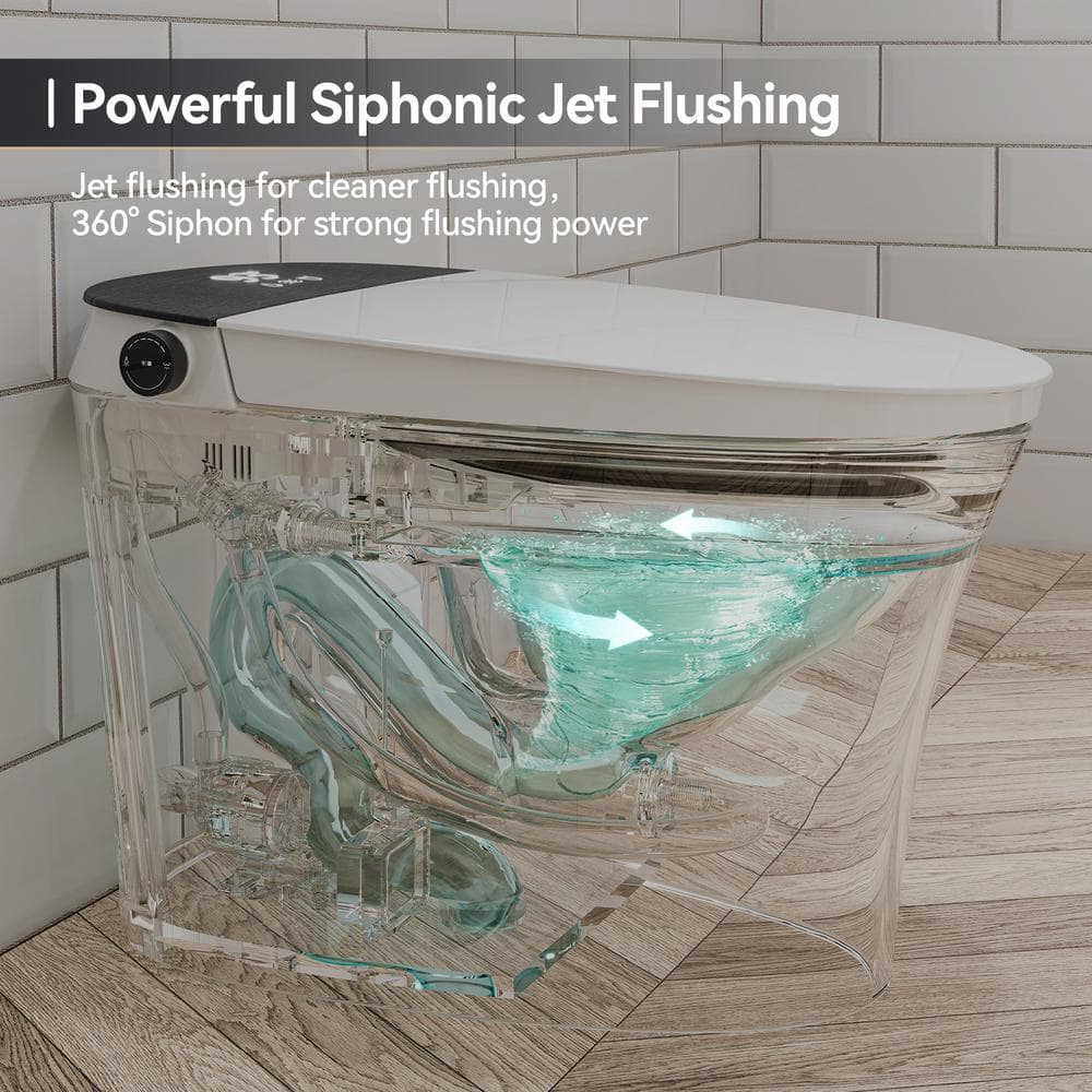 HOROW HR-Y8 1.11 GPF Smart Toilet Bidet with UV Light and Auto Flush - Image 9