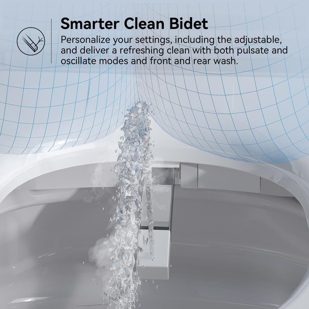 HOROW T03 Elongated Smart Toilet Bidet with Heated Seat and Auto Flush - Image 9
