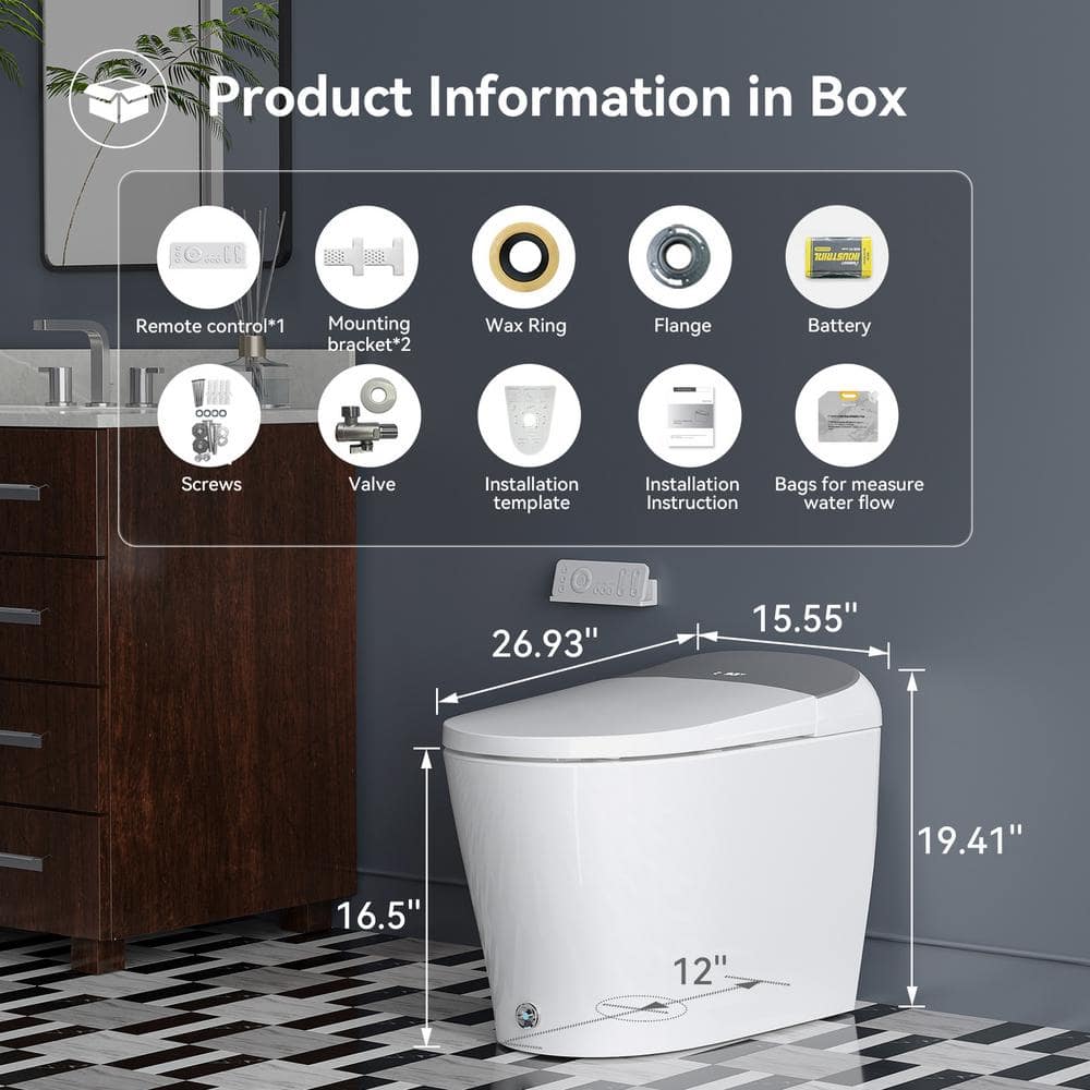 HOROW T03 Tankless Smart Toilet Bidet with Auto Features & UV Sterilization - Image 9