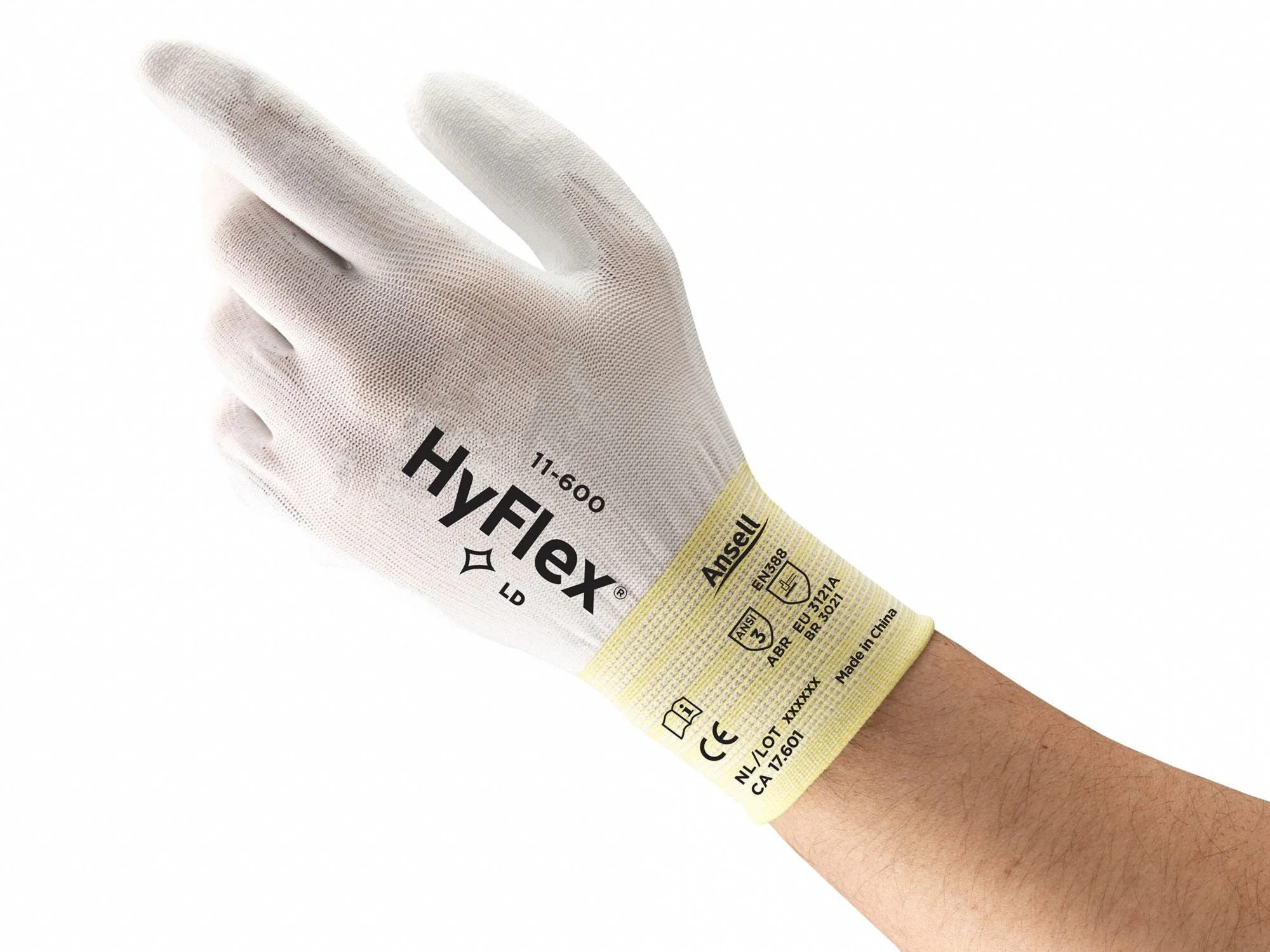 HYFLEX 11-600 Coated Safety Gloves, S (7), Polyurethane, Smooth Palm Dipped - Image 3
