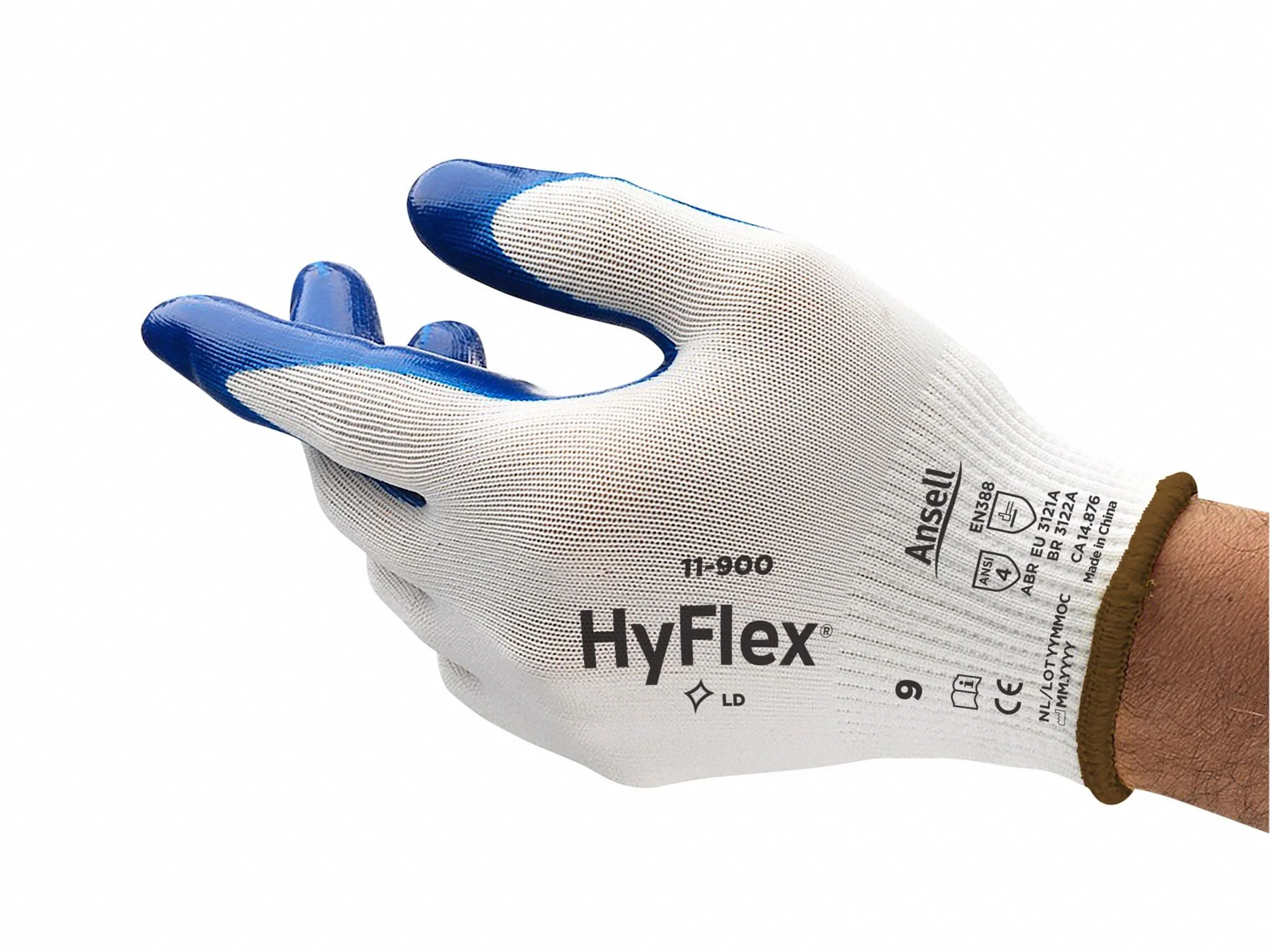 HYFLEX Nitrile Coated Knit Gloves - Size M, ANSI Abrasion Level 4 - Image 3
