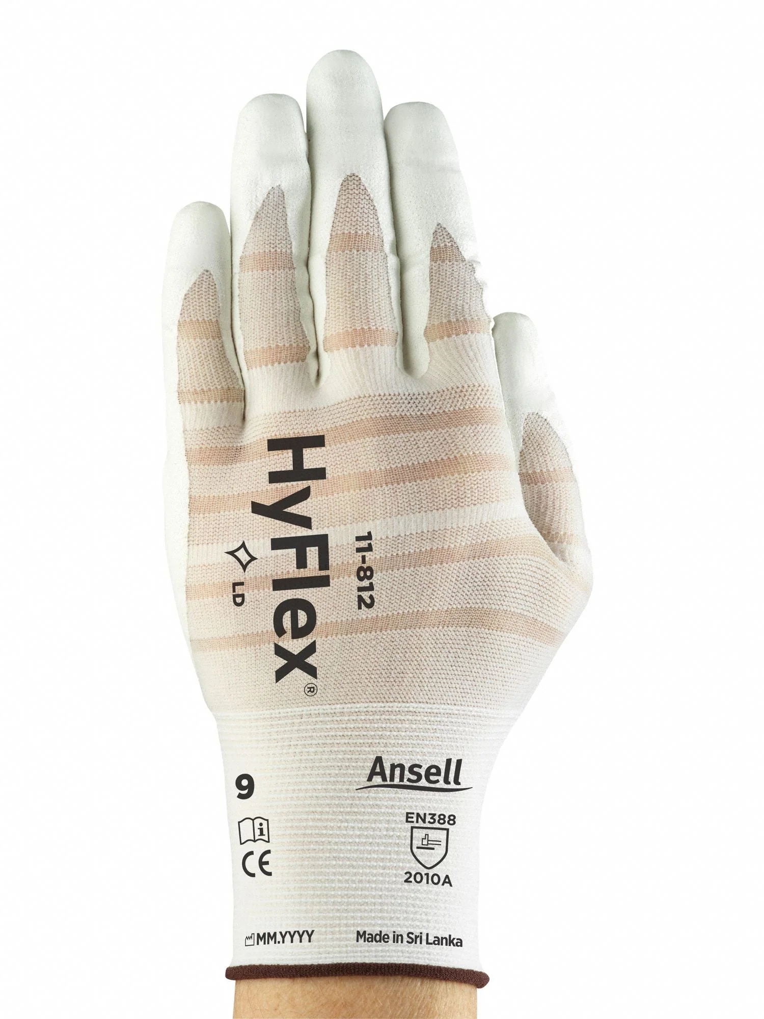 HYFLEX Foam Nitrile Coated Gloves, Medium, ANSI Abrasion Level 3 - Image 4