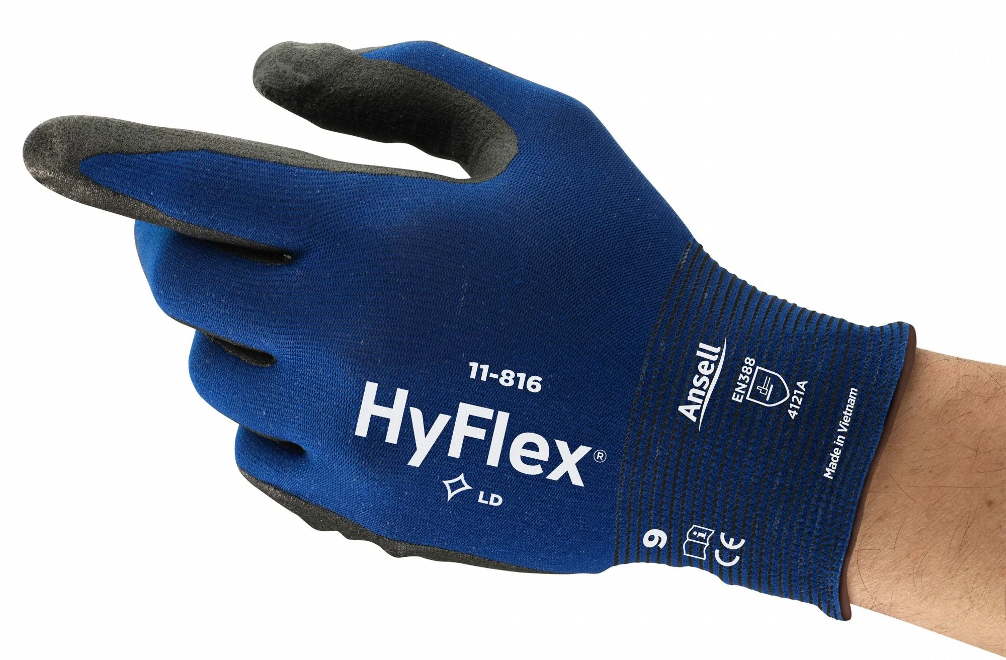 HYFLEX Foam Nitrile Coated Gloves - Medium, ANSI Abrasion Level 4 - Image 2