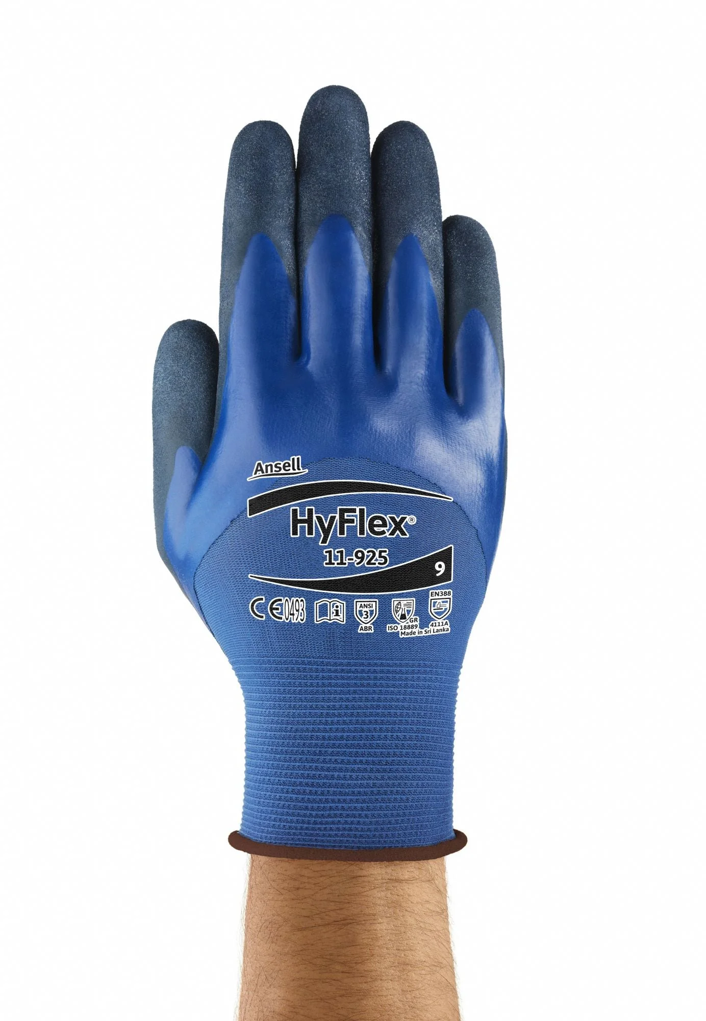 HYFLEX 11-925 Nitrile Coated Gloves, Small (7), Full Finger - Image 4