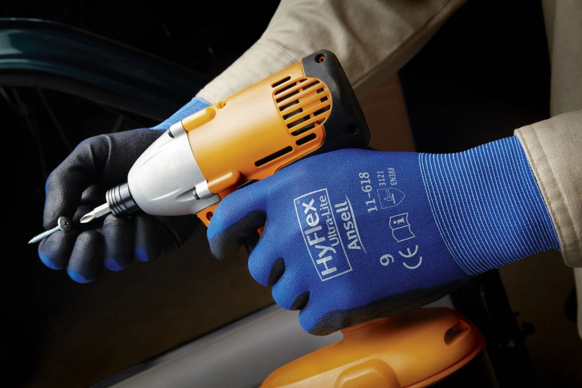 HYFLEX 11-618 Polyurethane Coated Gloves, Size S - Blue - Image 4