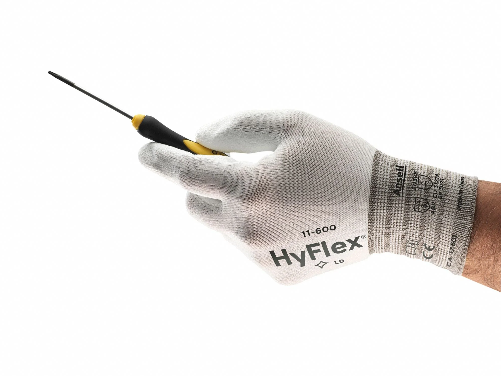 HYFLEX 11-600 Polyurethane Coated General Purpose Gloves, Size S, ANSI Abrasion Level 3 - Image 2