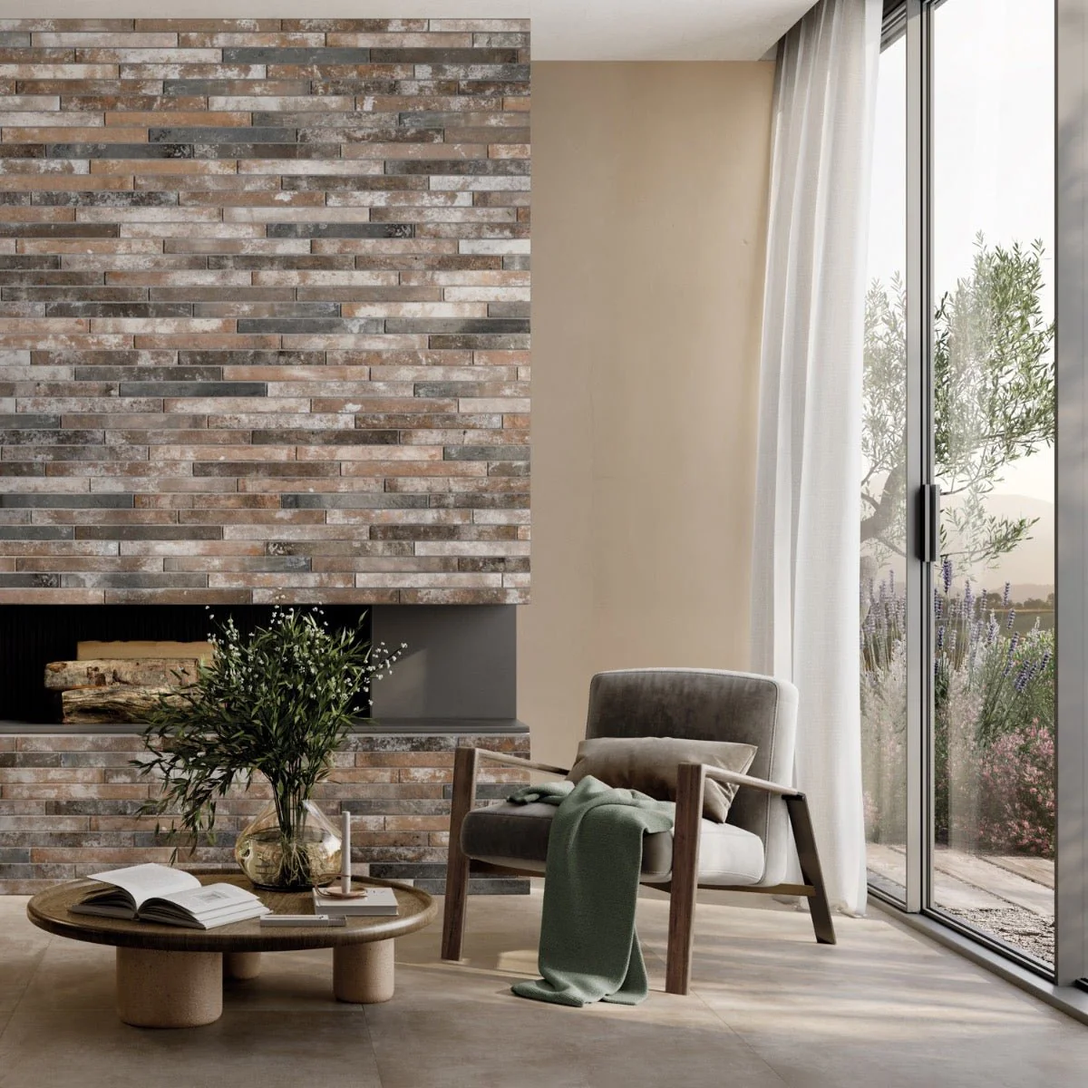 Industrial Red Mix Matte Porcelain Tile - 2x18 - Image 2