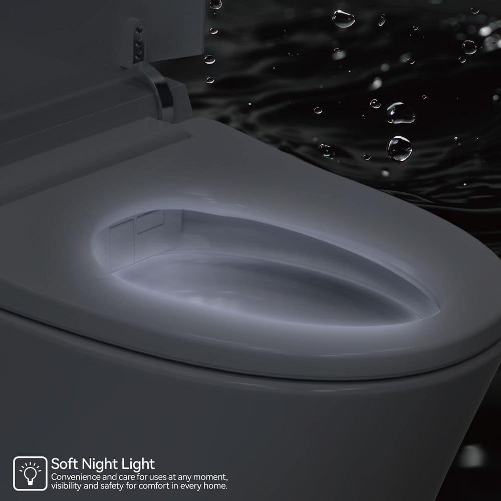 Intelligent Elongated Bidet Toilet with Foot Sensor and Heated Seat - Image 5