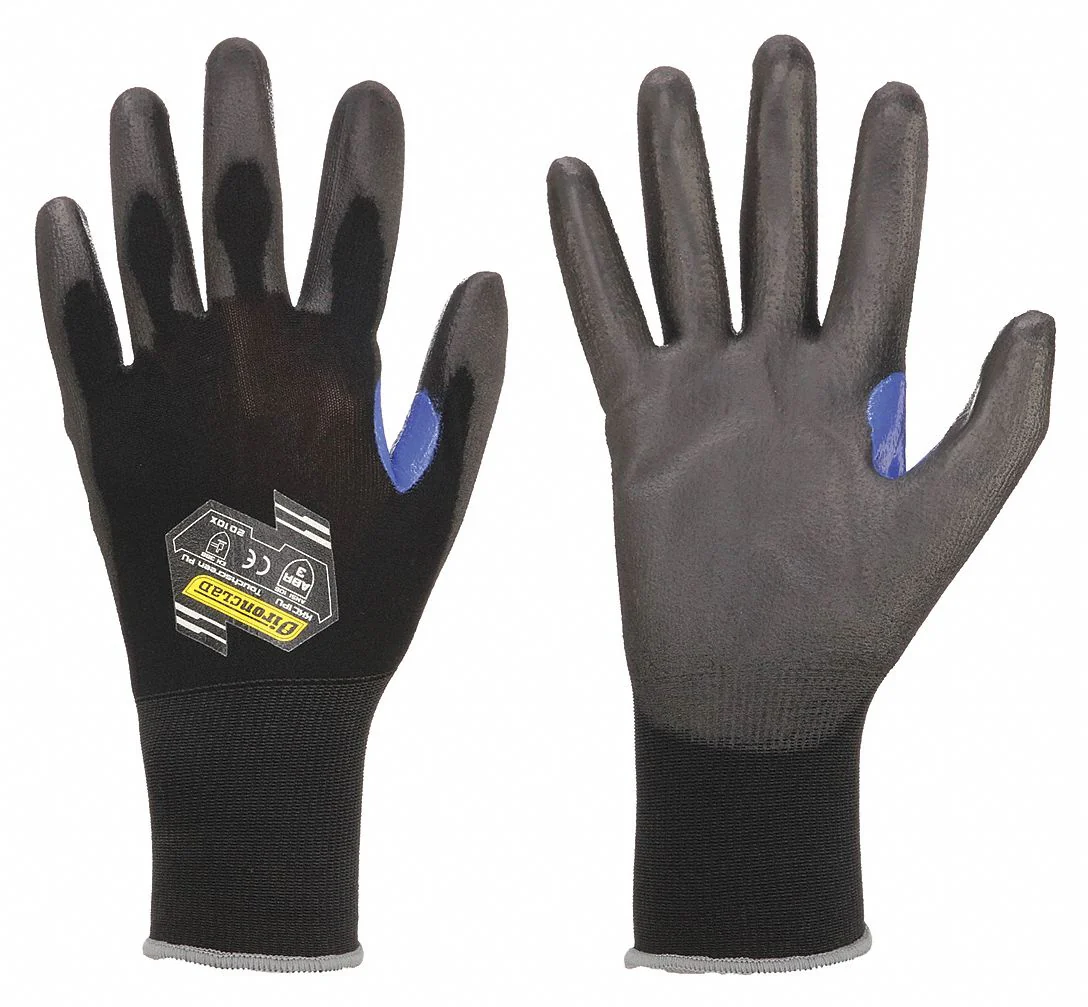IRONCLAD Coated Gloves - Command KKC1PU Series, ANSI Abrasion Level 3, Touchscreen Compatible