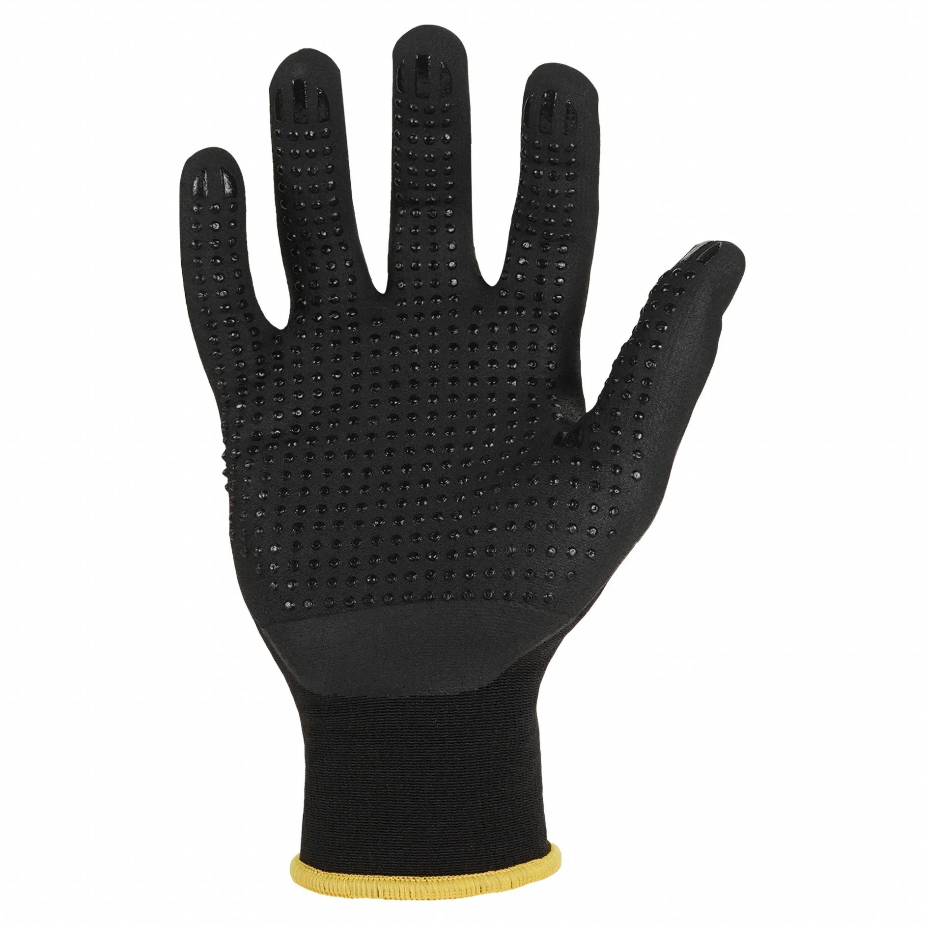 IRONCLAD Command™ Knit Work Glove M - Black, Nitrile Palm Dotted, ANSI Abrasion Level 4 - Image 3