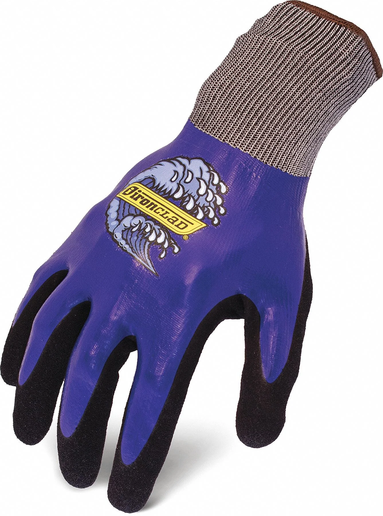 IRONCLAD Hydro Series Nitrile Coated Gloves, Size L, Gray