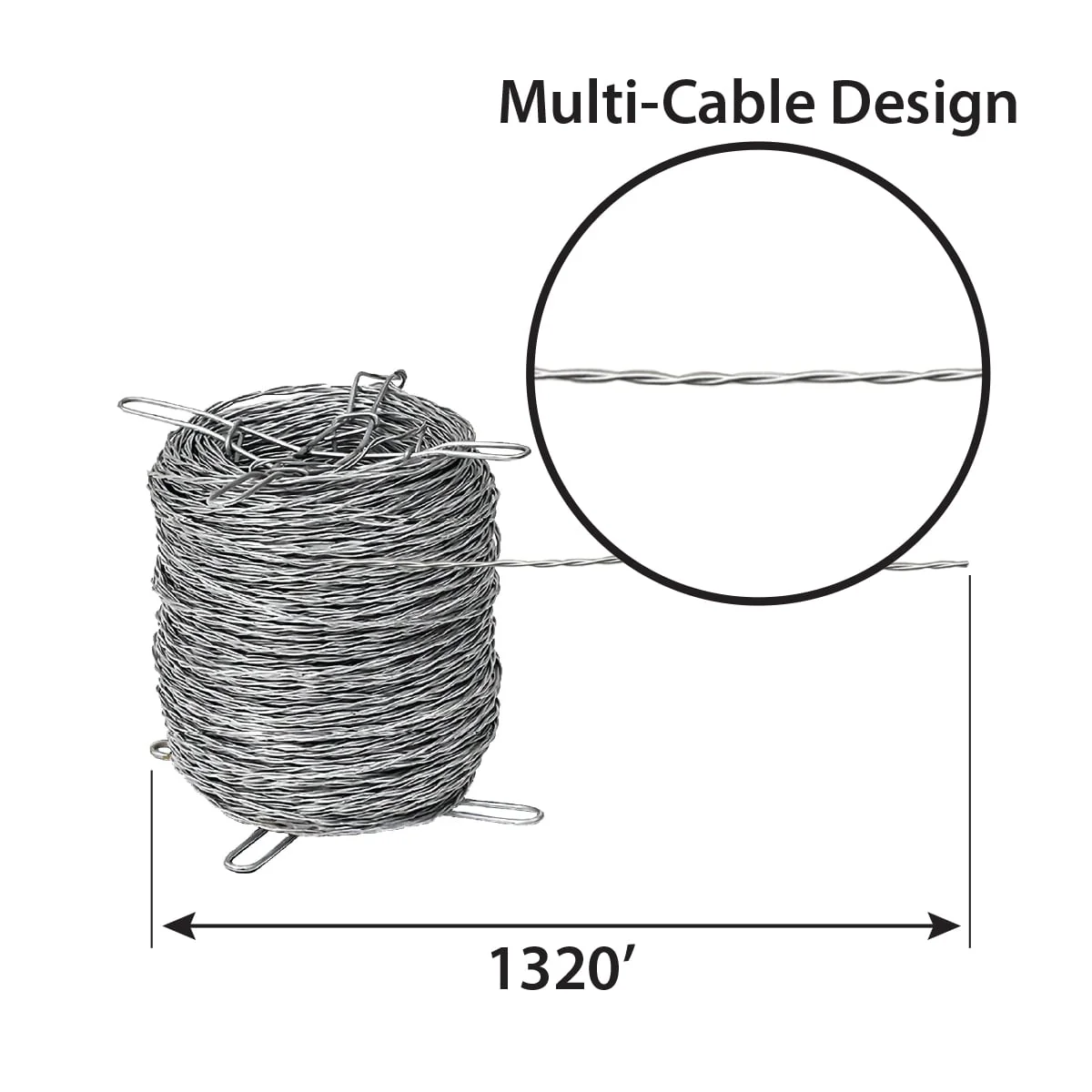 IRONRIDGE 1320-Feet Galvanized Steel Barbless Wire Rolled Fencing - Image 3