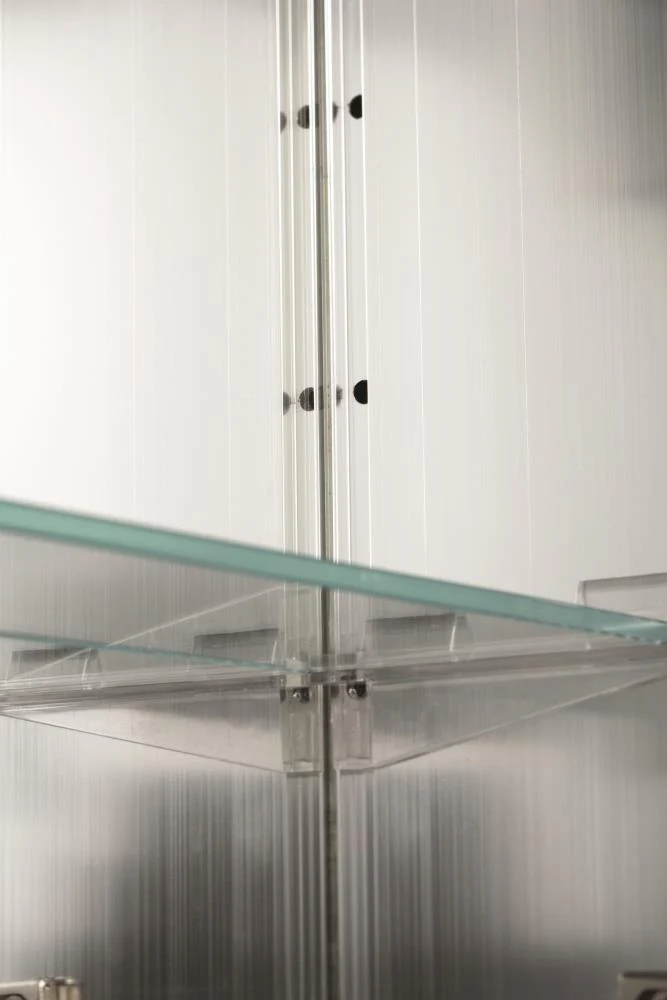 JACUZZI 21 in. x 31 in. Recessed or Surface-Mount Single-Door Oval Medicine Cabinet, Aluminum - Image 5