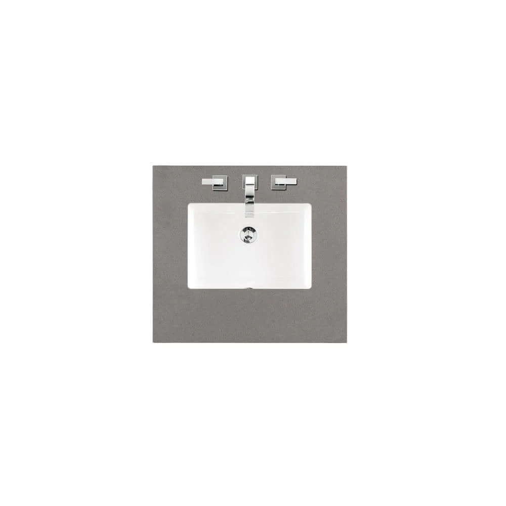 James Martin Vanities 26 in. Grey Expo Quartz Vanity Top with White Basin
