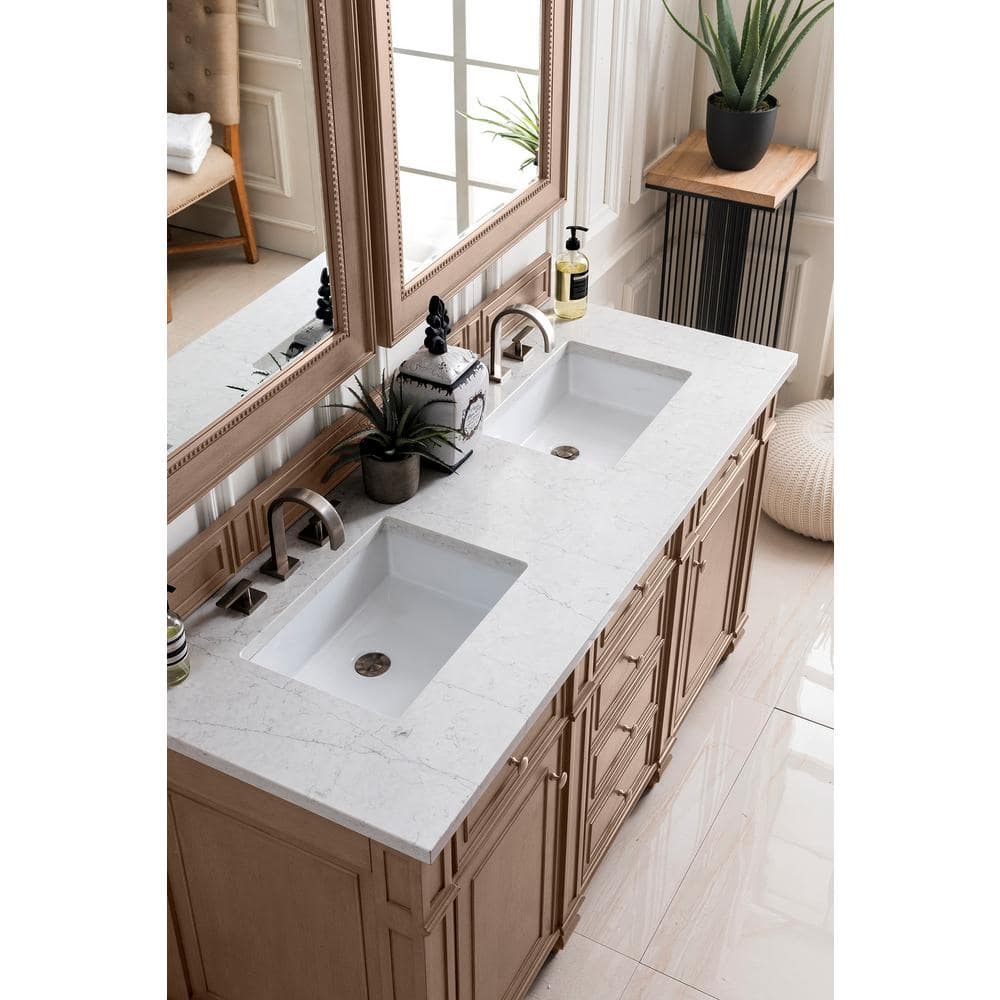 James Martin Vanities 72" Double Basin Quartz Vanity Top - Eternal Jasmine Pearl - Image 2