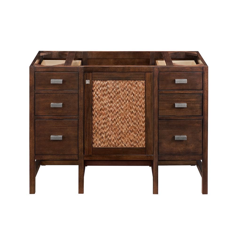 James Martin Vanities Addison 48" Single Vanity in Mid Century Acacia with Carrara Marble Top - Image 9