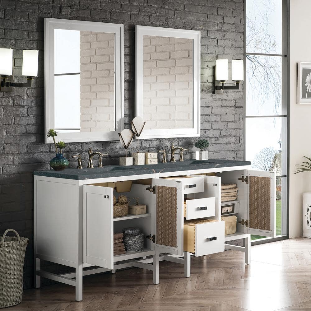 James Martin Vanities Addison 72 in. Double Bath Vanity with Parisien Bleu Quartz Top - Image 4