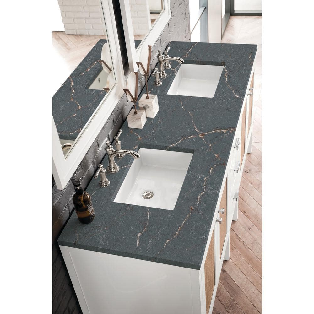 James Martin Vanities Addison 72 in. Double Bath Vanity with Parisien Bleu Quartz Top - Image 5