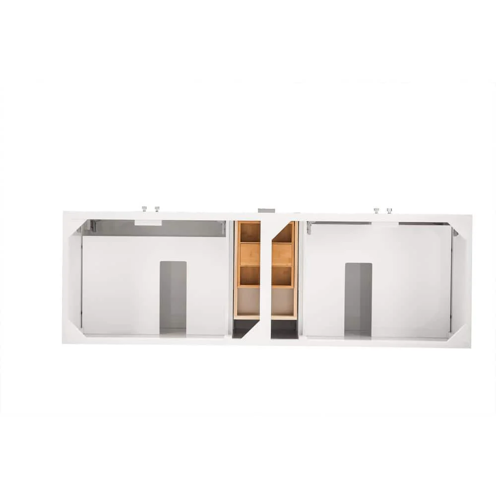 James Martin Vanities Addison 72-inch Glossy White Bath Vanity with Arctic Fall Top - Image 3