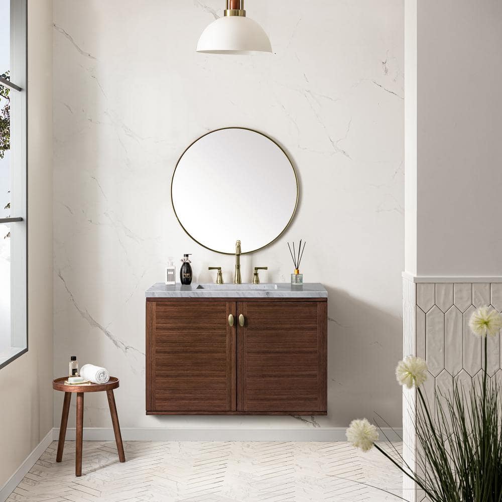 James Martin Vanities Amberly 36" Bathroom Vanity with Carrara Marble Top - Image 8