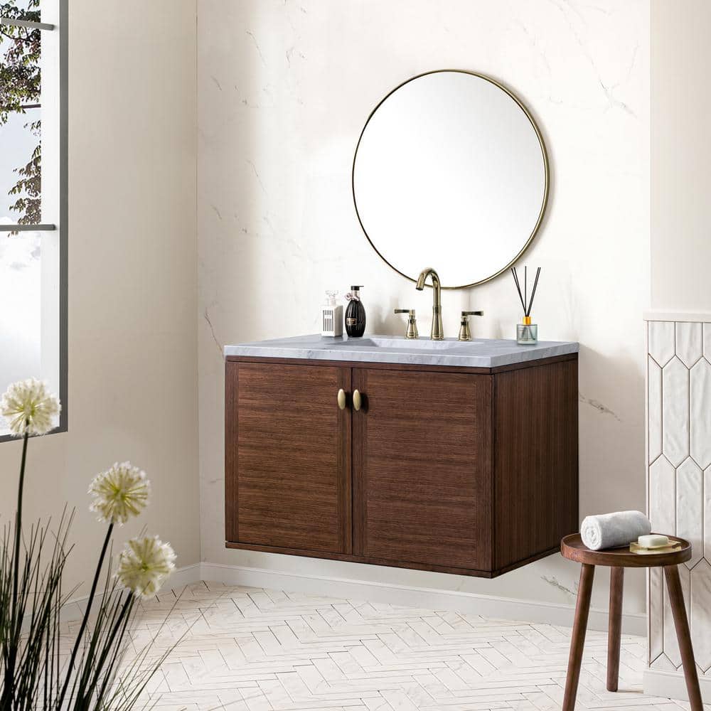 James Martin Vanities Amberly 36" Bathroom Vanity with Carrara Marble Top - Image 9